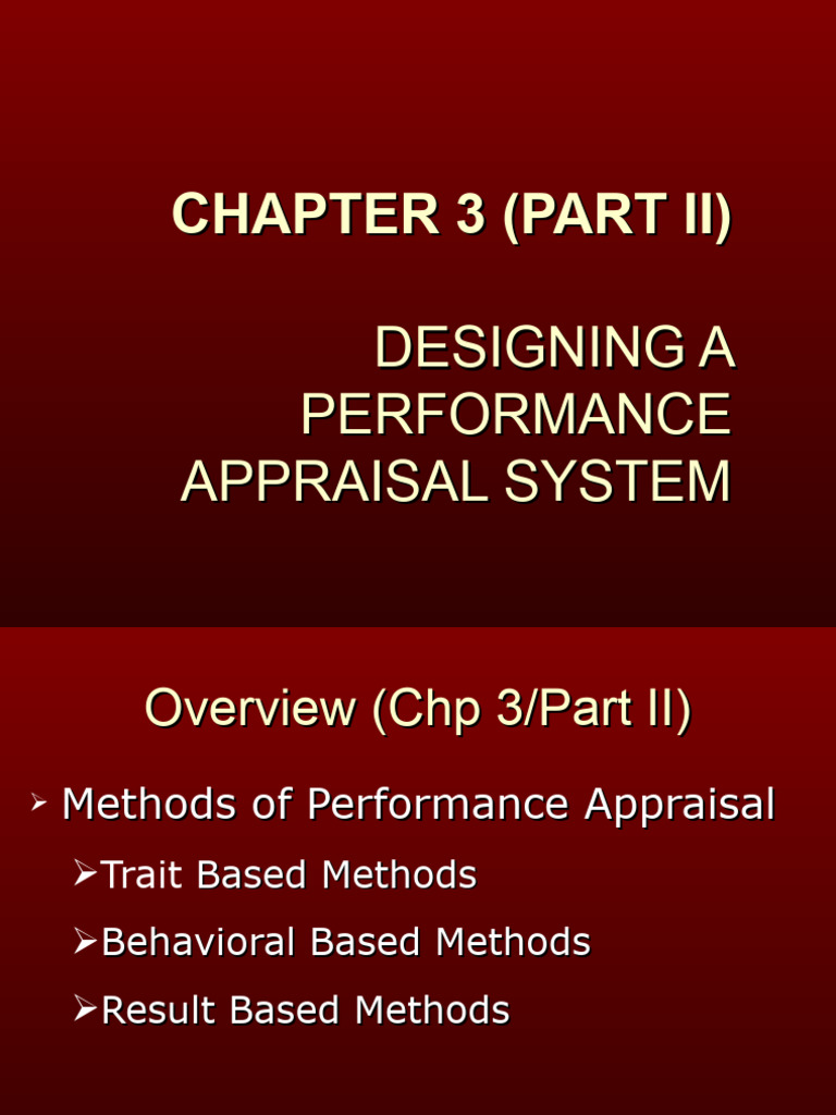 Performance Appraisal System Methods | PDF | Performance Appraisal | Goal