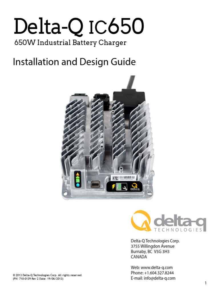 Interfacing with Delta-Q IC Series Chargers