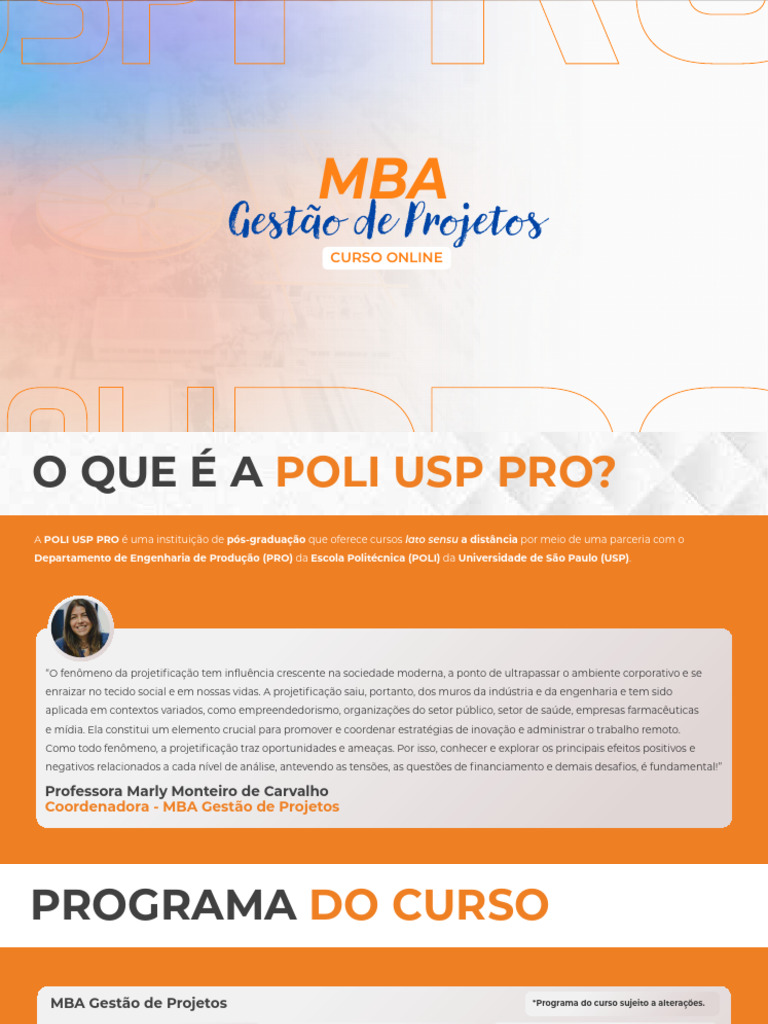 MBA Gestao de Projetos | PDF | Mestrado em administração de negócios ...