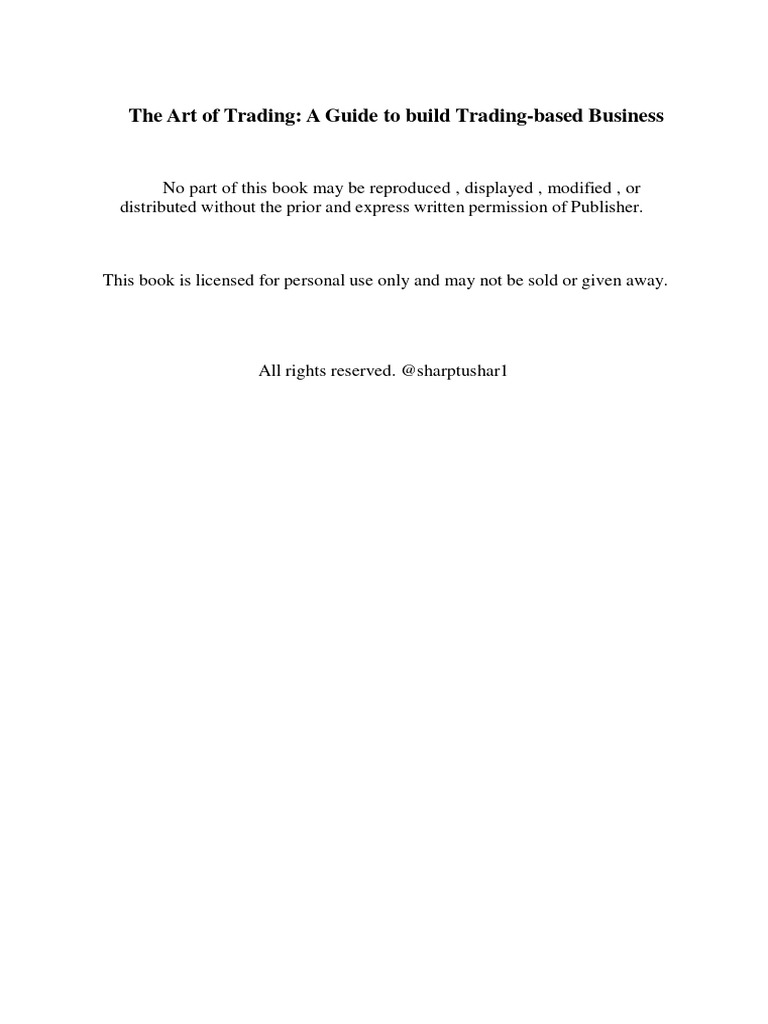 Art of Trading | PDF | Finance & Money Management | Law