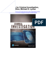 Test Bank for Criminal Investigation 3rd Edition Michael d Lyman