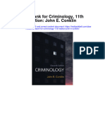 Test Bank For Criminology 11th Edition John e Conklin