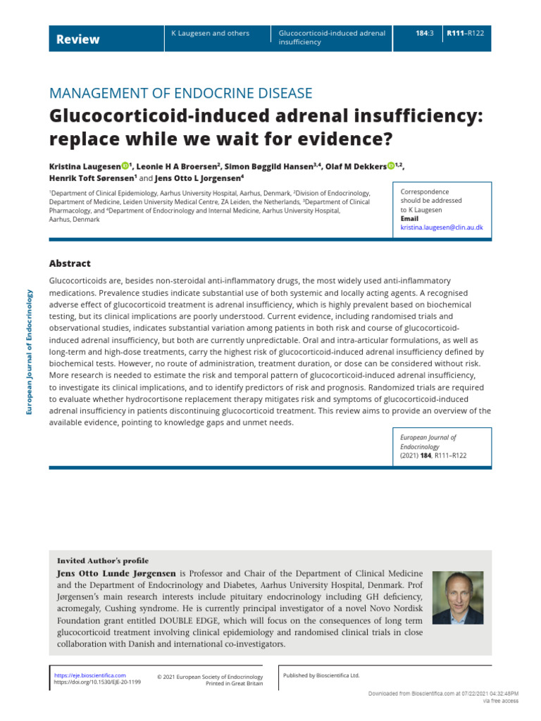 Image Result For Glucocorticoid Induced Adrenal Insufficiency Endocrine Society