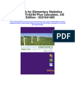 Test Bank For Elementary Statistics Using The Ti 83 84 Plus Calculator 3 e 3rd Edition 0321641485