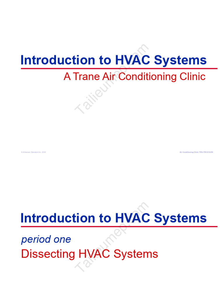 HVAC Systems Overview and Components | PDF