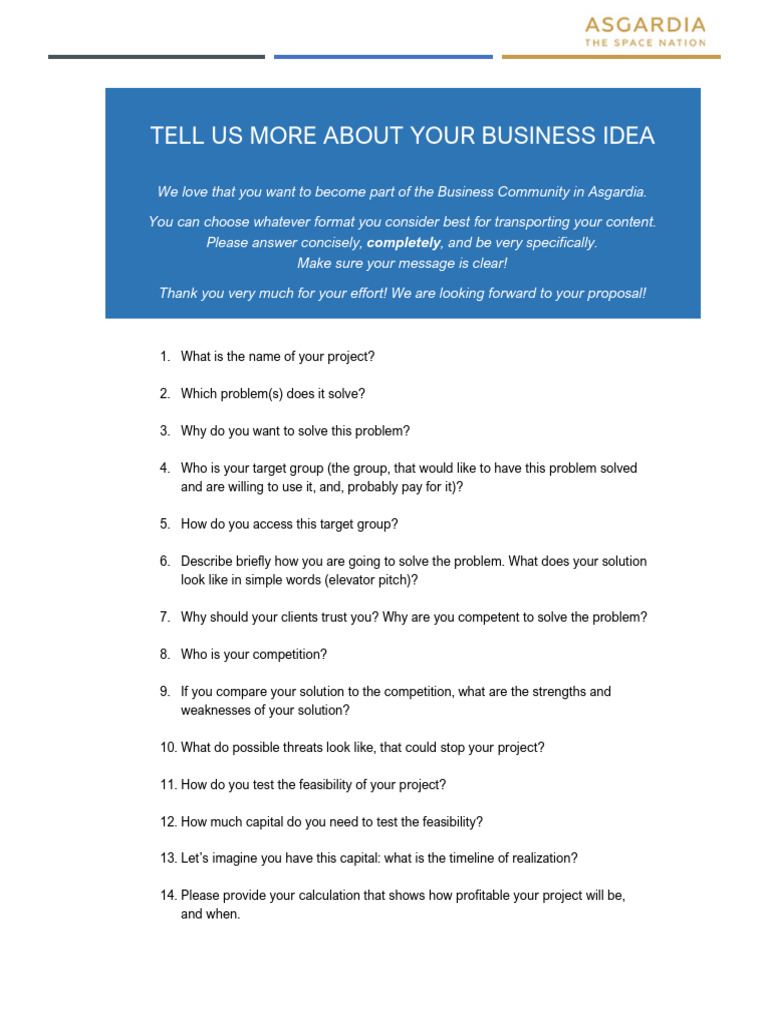 Checklist Business Proposals PDF