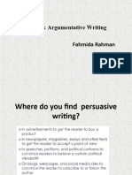 Argumentative Writing