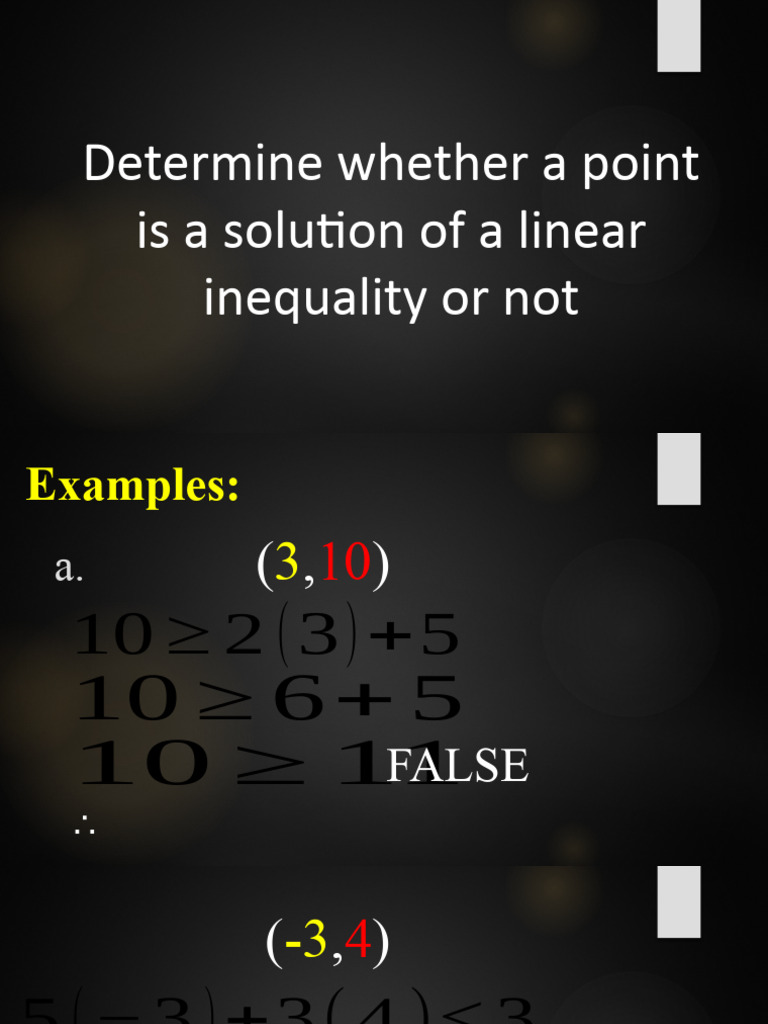 Linear Inequality Solutions Guide | PDF