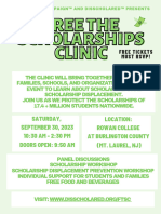 Free The Scholarships Clinic Flyer