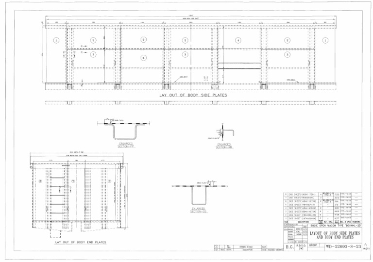 23-WD-22093-S-23 ALT 1 (Layout of Body Side Plates and Body End Plates ...