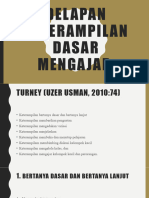 Delapan Keterampilan Dasar Mengajar