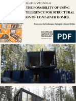 ANALYSING THE POSSIBILITY OF USING AI For Structural Optimization of Container Homes