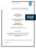 Black Book - Mohsin - A Study On Equity Analysis - Finance and Banking Sector