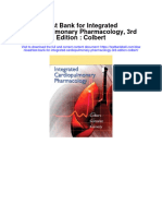 Test Bank For Integrated Cardiopulmonary Pharmacology 3rd Edition Colbert