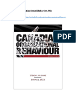 Canadian Organizational Behavior 8th Edition Test Bank
