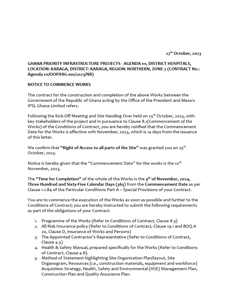 Commencement of Letter | PDF