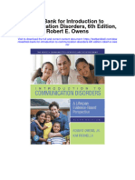 Test Bank For Introduction To Communication Disorders 6th Edition Robert e Owens