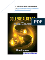 College Algebra 10th Edition Larson Solutions Manual