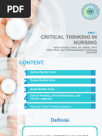 Critical Thinking in Nursing