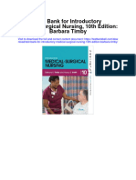 Test Bank For Introductory Medical Surgical Nursing 10th Edition Barbara Timby