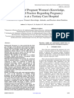 Assessment of Pregnant Women's Knowledge, Attitude, and Practice Regarding Pregnancy Nutrition at A Tertiary Care Hospital