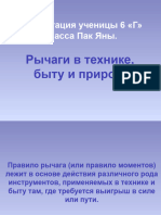 Рычаги в технике, быту и природе