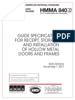 Hmma - 840 - 17 - Rev - 12.29.20 - GUIDE SPECIFICATION Hollow Metal Doors