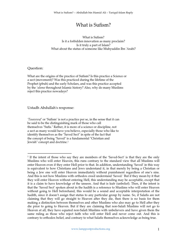 Sufism Pdf Sufism Salafi Movement