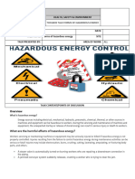 Forms of Hazardous Energy