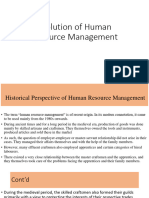 Evolution of HRM