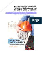 Test Bank For Occupational Safety and Health For Technologists Engineers and Managers 8 e 8th Edition David L Goetsch