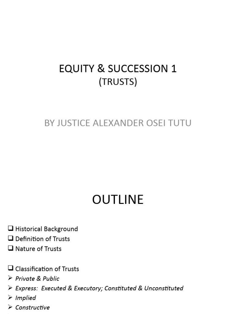 Understanding Trusts in Equity Law | PDF | Trust Law | English Trust Law
