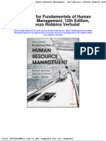 Test Bank For Fundamentals of Human Resource Management 12th Edition Decenzo Robbins Verhulst