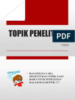 K1-Topik MASALAH Penelitian