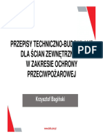 Przepisy Techniczno - Budowlane Dla Ścian Zewnętrznych W Zakresie Ochrony Przeciwpożarowej - Krzysztof Bagiński