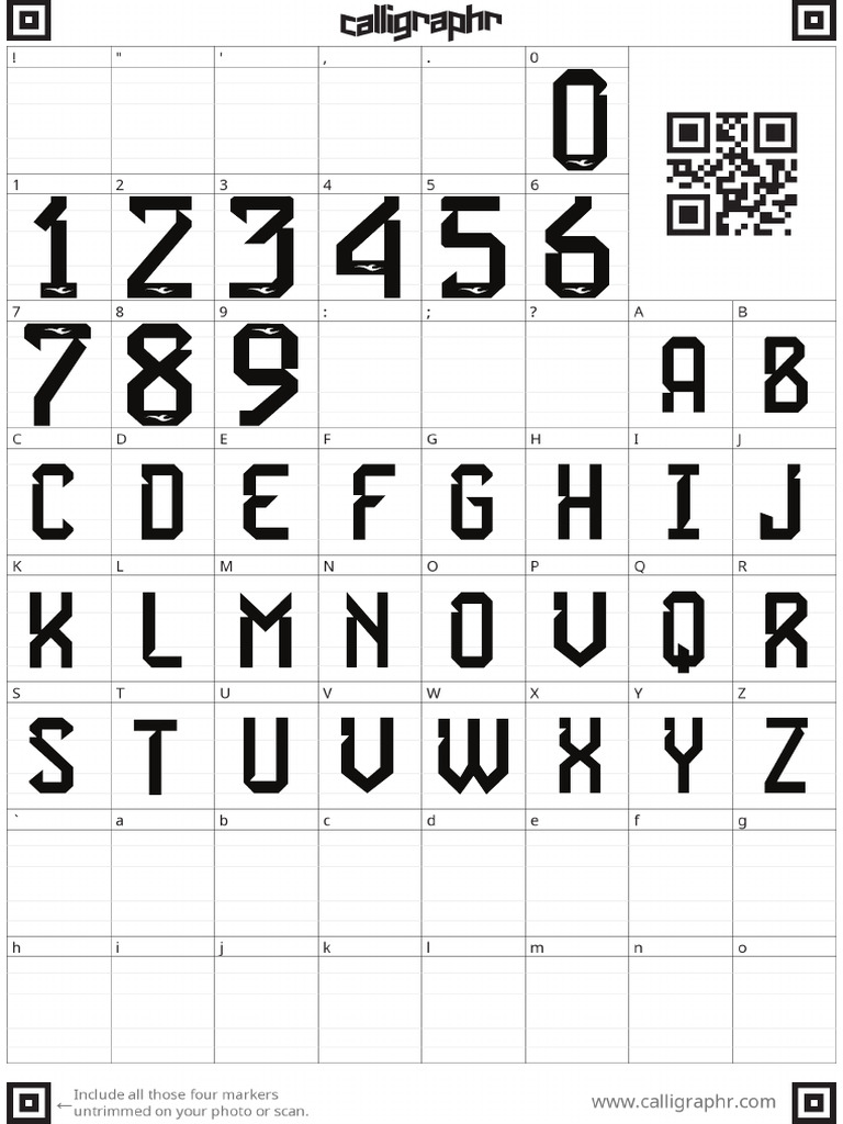 Calligraphr Template PDF