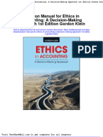 Solution Manual For Ethics in Accounting A Decision Making Approach 1st Edition Gordon Klein