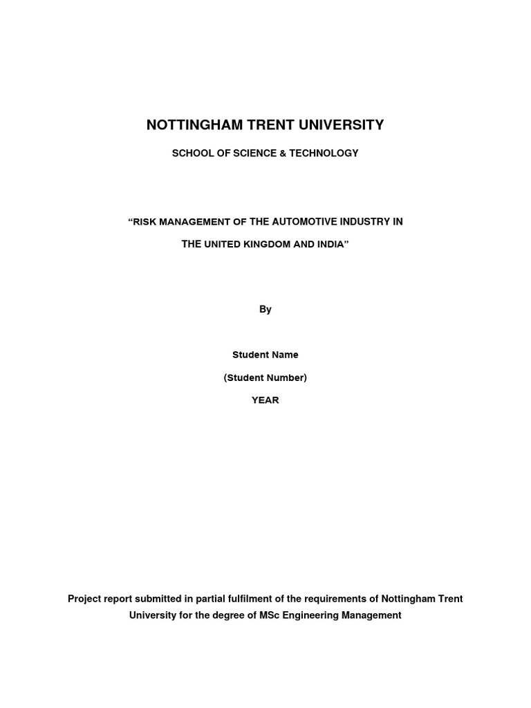 Automotive Risk Management Study | PDF | Risk | Risk Management
