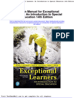 Solution Manual For Exceptional Learners An Introduction To Special Education 14th Edition