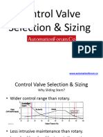 Control Valve Selection Sizing