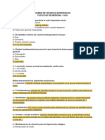 Examen de Técnicas Quirúrgicas