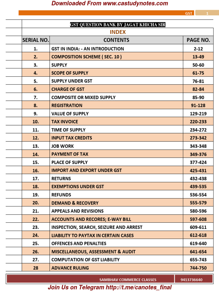 GST Question Bank Overview | PDF | Taxes | Value Added Tax