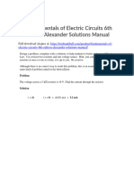 Fundamentals of Electric Circuits 6th Edition Alexander Solutions Manual