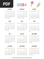 Vertical 2024 Yearly Calendars by Shining Mom