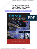 Solution Manual For Financial Management Theory and Practice Third Canadian Edition