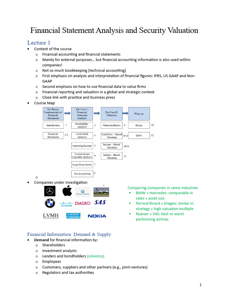 Lecture-1-4-Financial-Statement-Analysis-and-Security-Valuation (Ekowiki) | PDF | Historical ...