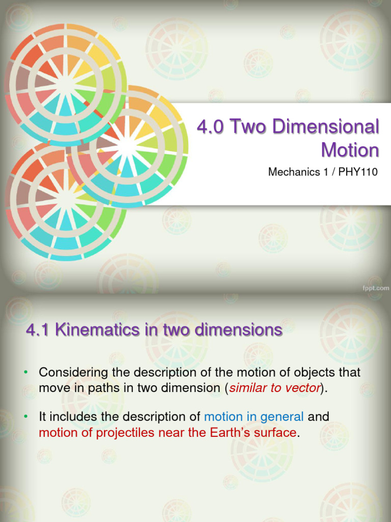 Two-Dimensional Motion in Physics | PDF | Acceleration | Velocity