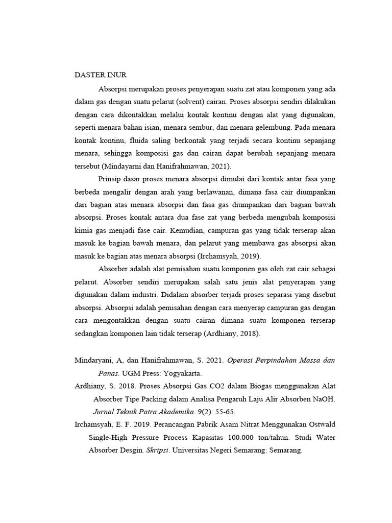Proses dan Alat Absorpsi Gas Cair | PDF