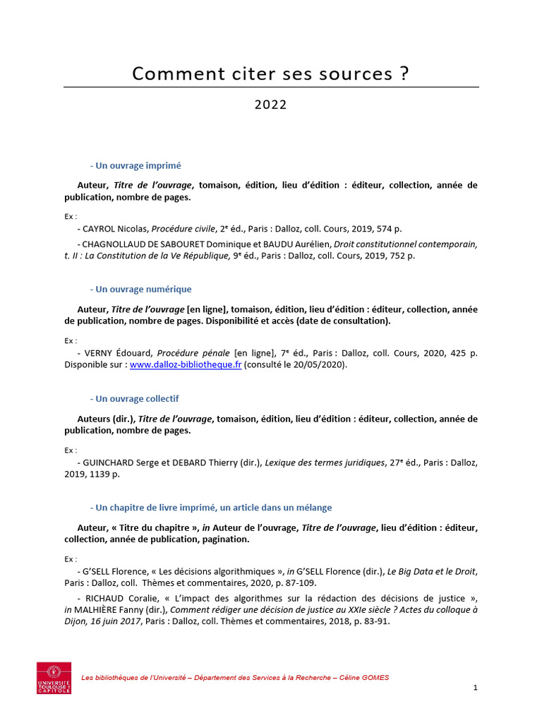 Citer un ouvrage collectif et un chapitre | PDF | Internet | Internet ...