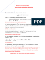 Resume Sur La Decomposition en Elements Simples